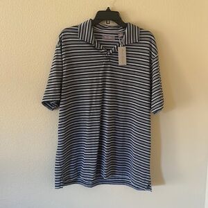 Daniel Cremieux navy and white striped polo Size XL NWT
